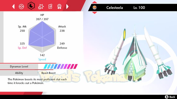 Ultra SHINY 6IV CELESTEELA / Pokemon Sword and Shield / Alolan -   Singapore