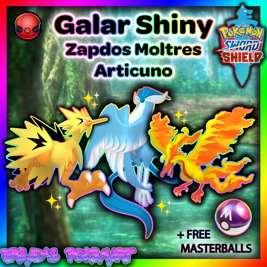 Shiny Galarian Moltres Event, Battle Ready, 6IV, Pokemon Sword and  Shield