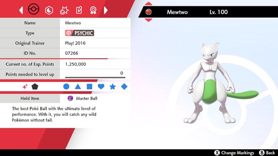 MEWTWO Ultra Shiny Non-shiny 6IV PACK // Pokemon (Instant Download) 