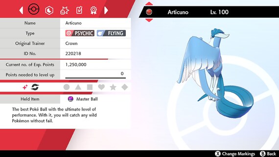 Pokemon Sword and Shield // Ultra Shiny ARTICUNO 6IV Event 