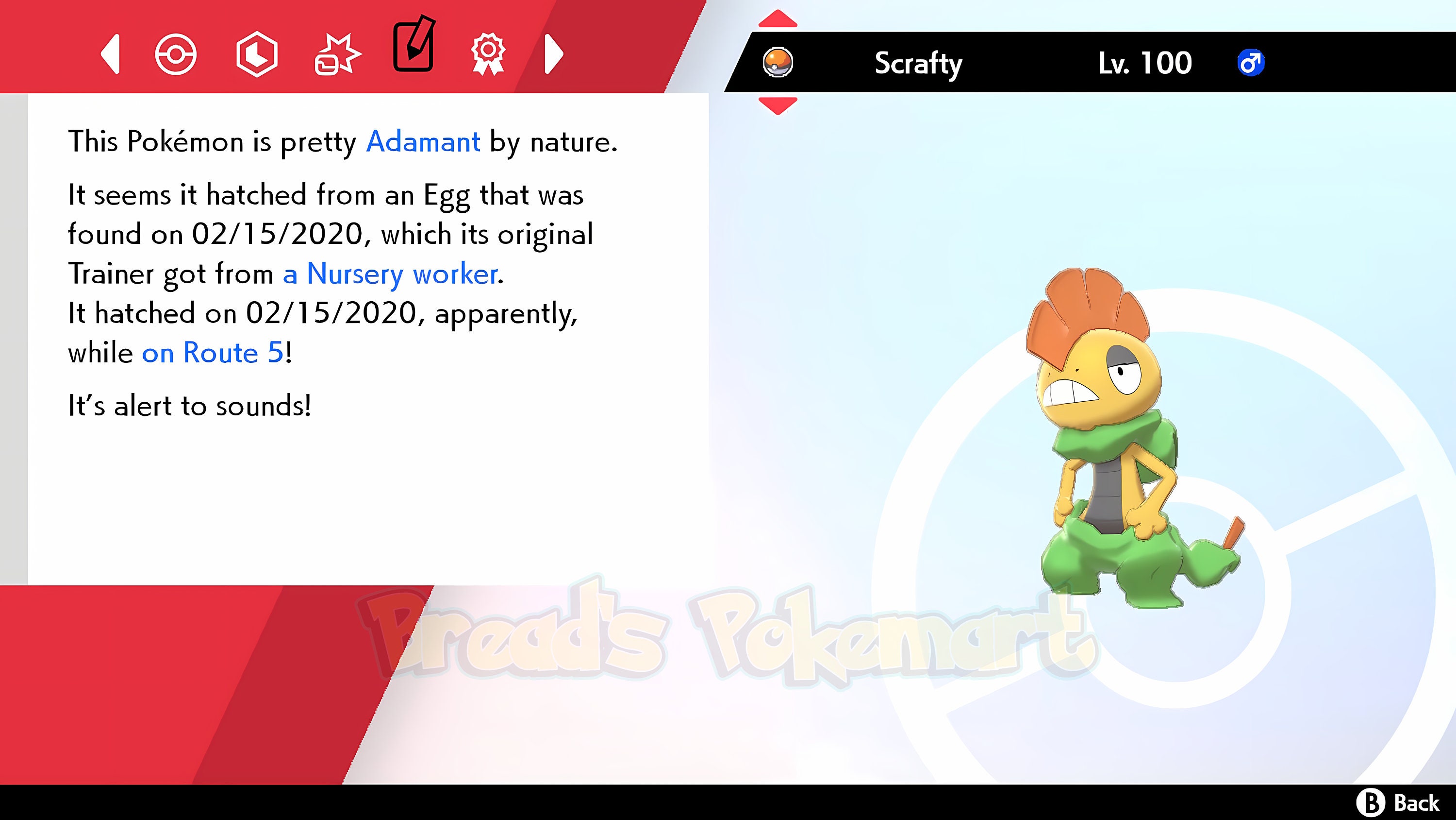 Scarfty Rocker Pokemon Shiny Scrafty