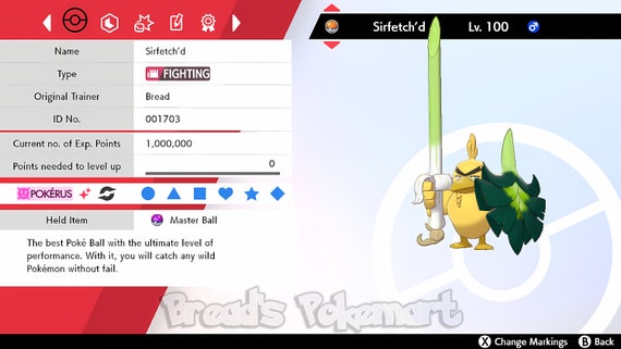 Ultra SHINY 6IV FARFETCH'D Galar / Pokemon Sword and -  Israel