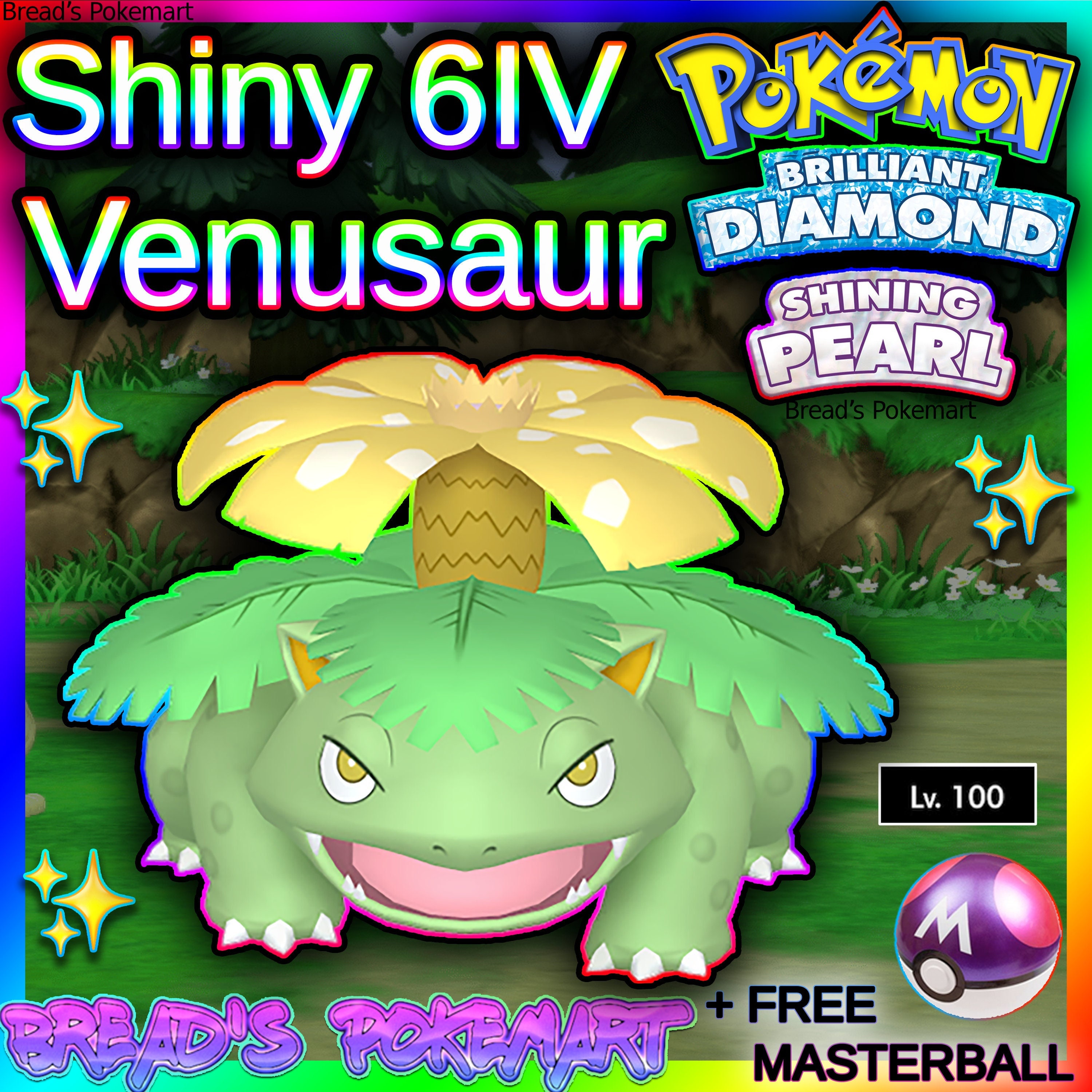 Shiny Bulbasaur/ Pokémon Brilliant Diamond and Shining Pearl