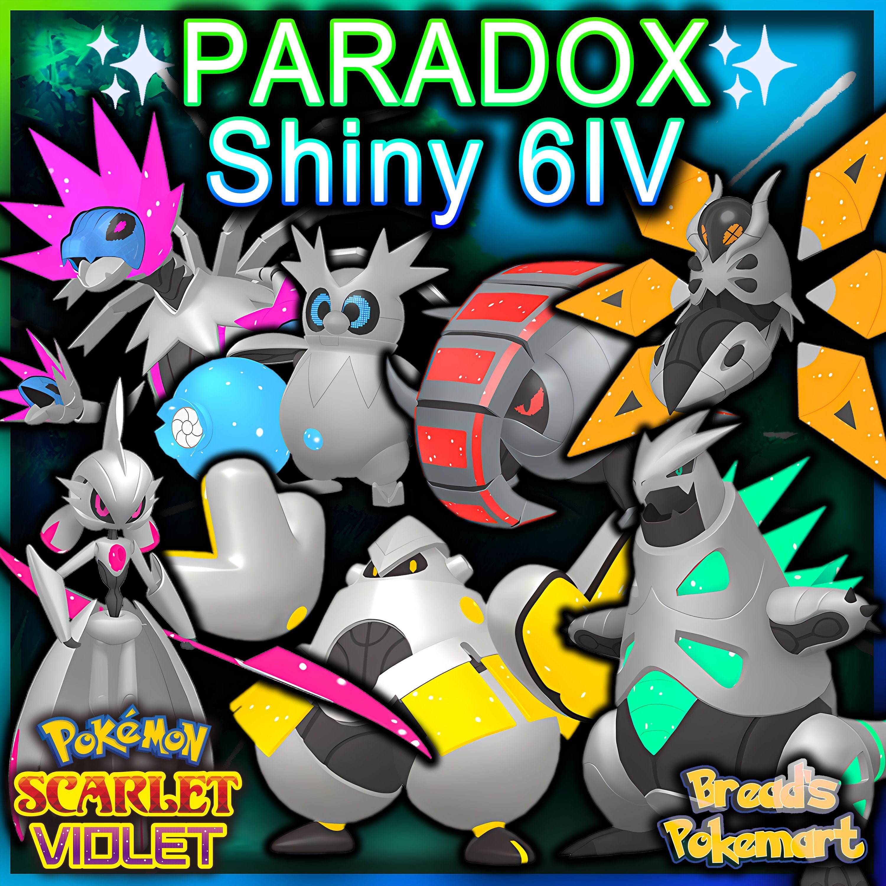 Pokemon Scarlet and Violet ✨Shiny 6IV Paradox Pokemon (ALL Violet  EXCLUSIVES)✨