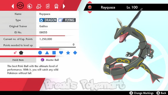 Ultra Shiny 6IV RAYQUAZA / Pokemon Sword and Shield / Hoenn 
