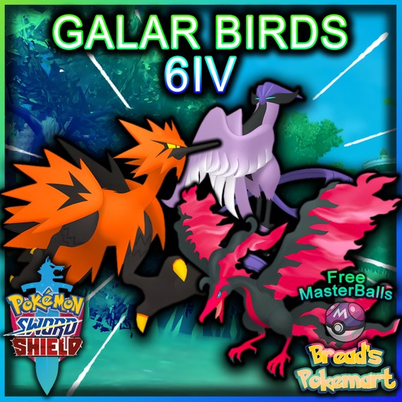 Shiny Galarian Moltres Event, Battle Ready, 6IV, Pokemon Sword and  Shield