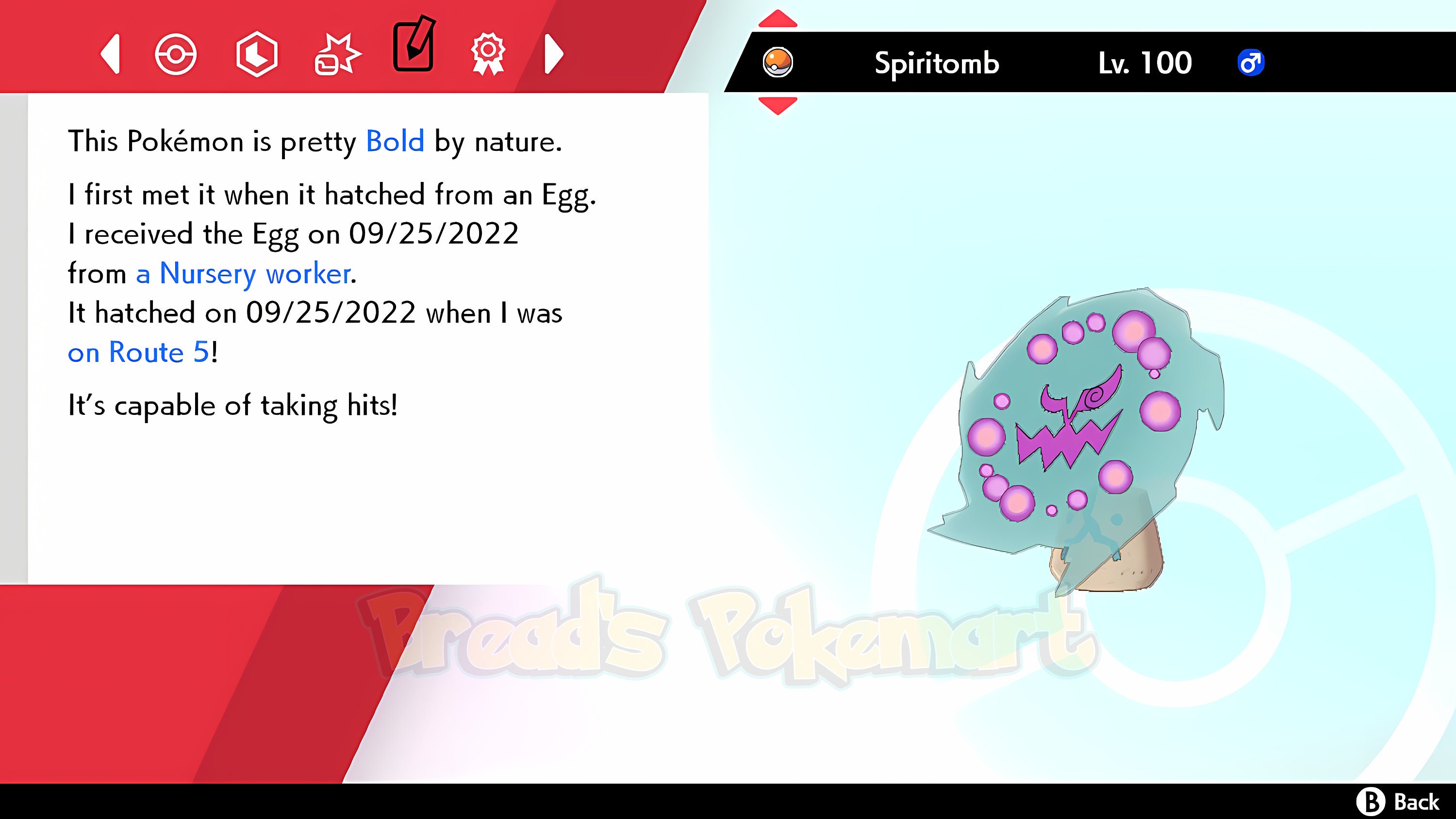 Pokemon Scarlet and Violet SPIRITOMB Shiny 6IV / Competitive