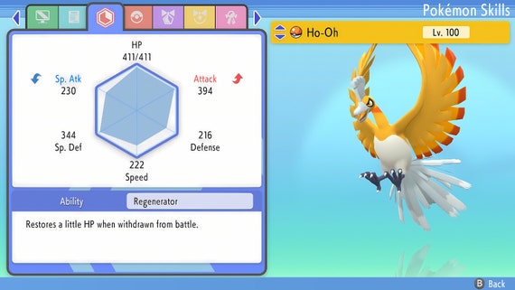 Shiny HO-OH 6IV / Pokemon Brilliant Diamond and Shining Pearl 