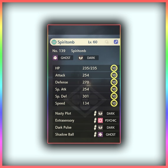 Spiritomb Shiny Alpha 6IVs - Pokemon Legends Arceus