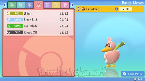 Pokemon Let's Go  Farfetch'd - Stats, Moves, Evolution