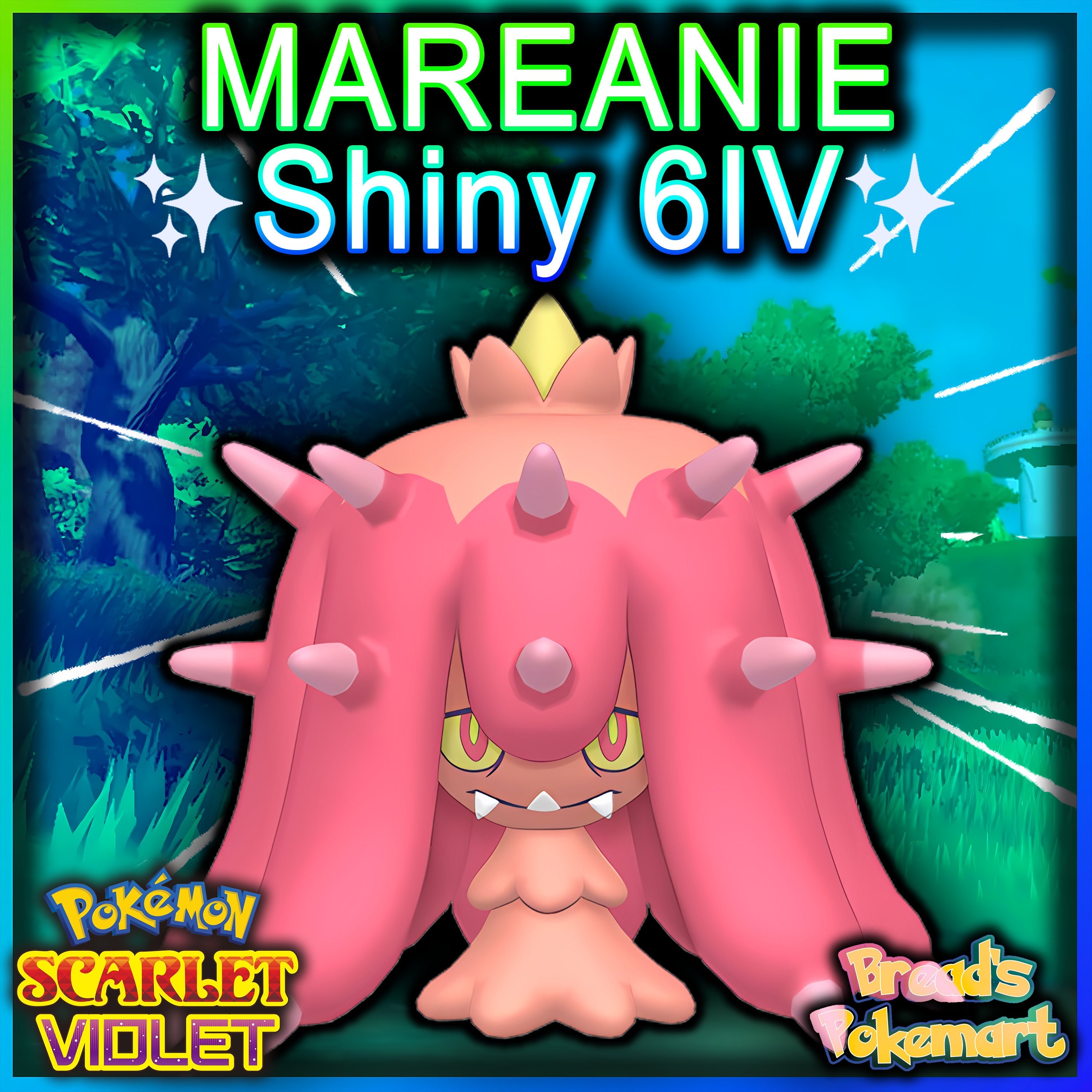 TOXEL POKEMON SCARLET VIOLET ✨ SHINY EGG 6 IV ✨ CUSTOM AVAILABLE ✨