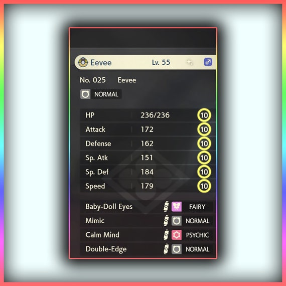 Shiny Eevee alpha best Stats // Pokemon Legends: Arceus // -  Hong Kong