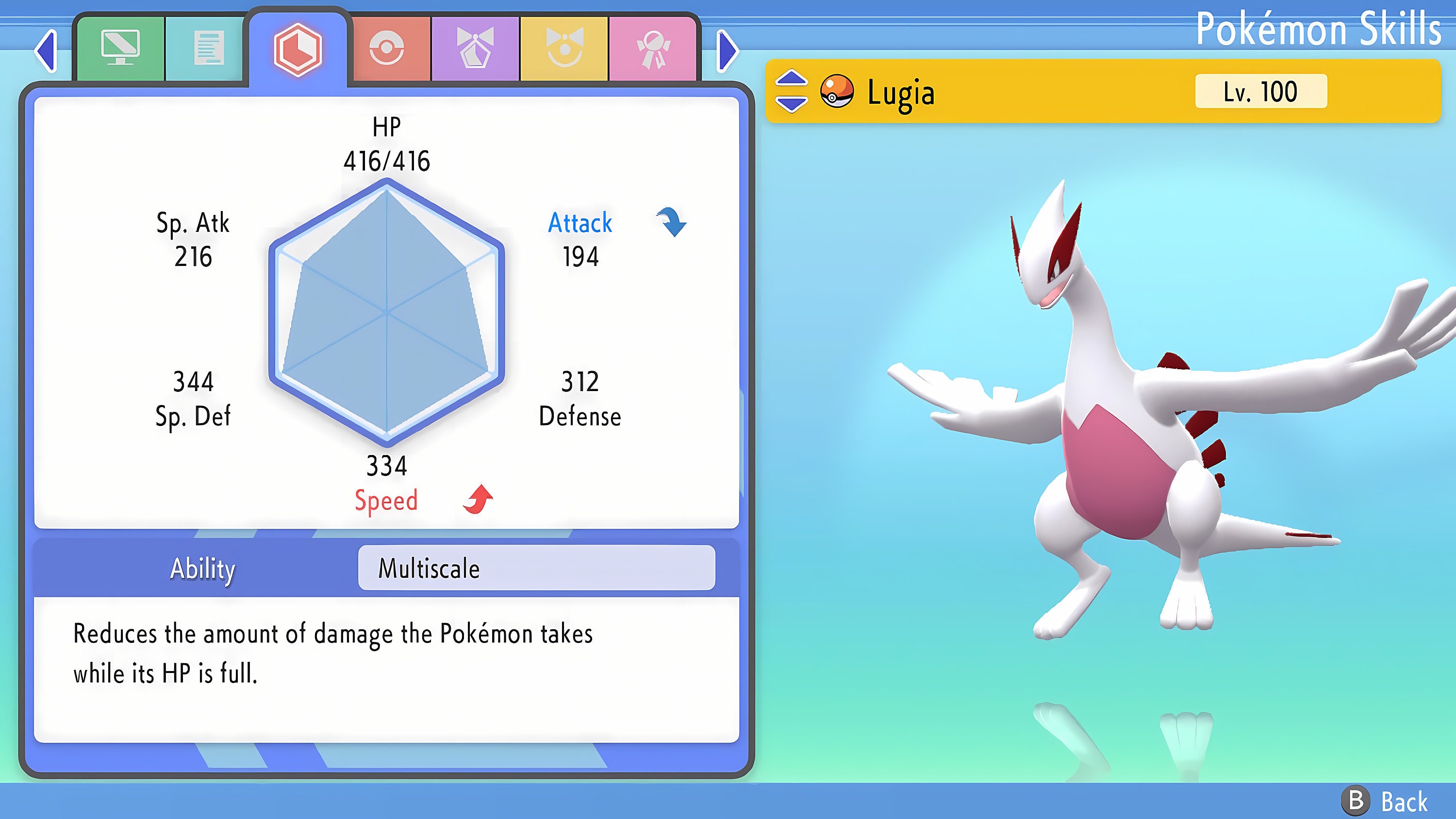 Pokemon Sword and Shield Shiny Lugia 6IV-EV Trained