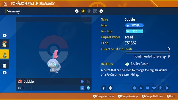 6IV Shiny Sobble Pokemon Sword and Shield Fast Trade 