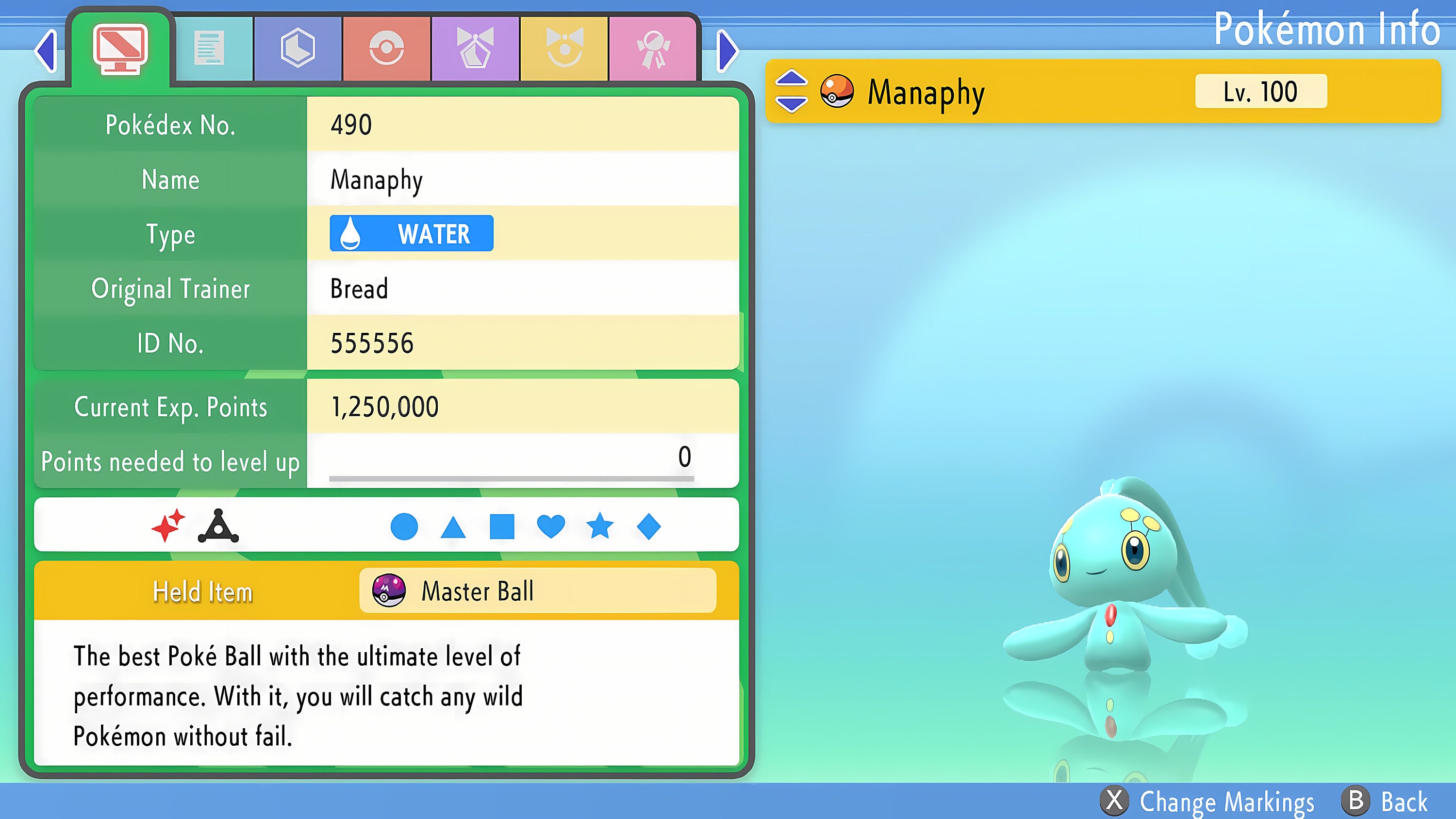 Pokemon Brilliant Diamond and Shining Pearl Manaphy and Shiny Phione Bundle  6IV