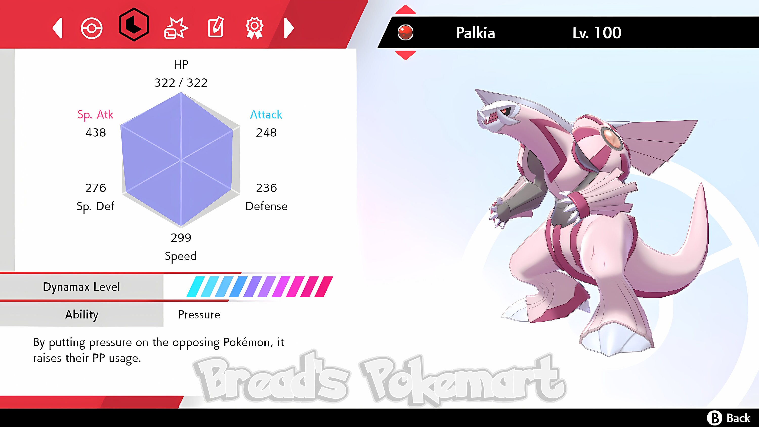 Ultra Shiny 6IV PALKIA / Pokemon Sword and Shield / Sinnoh 