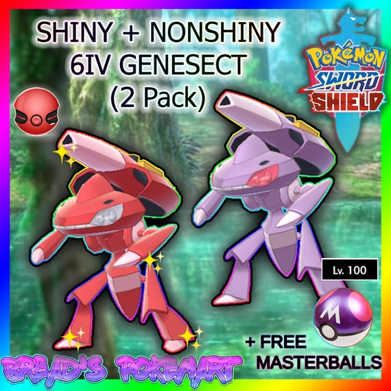 Shiny Genesect (6IV) for Pokemon sword and Shield + Masterball