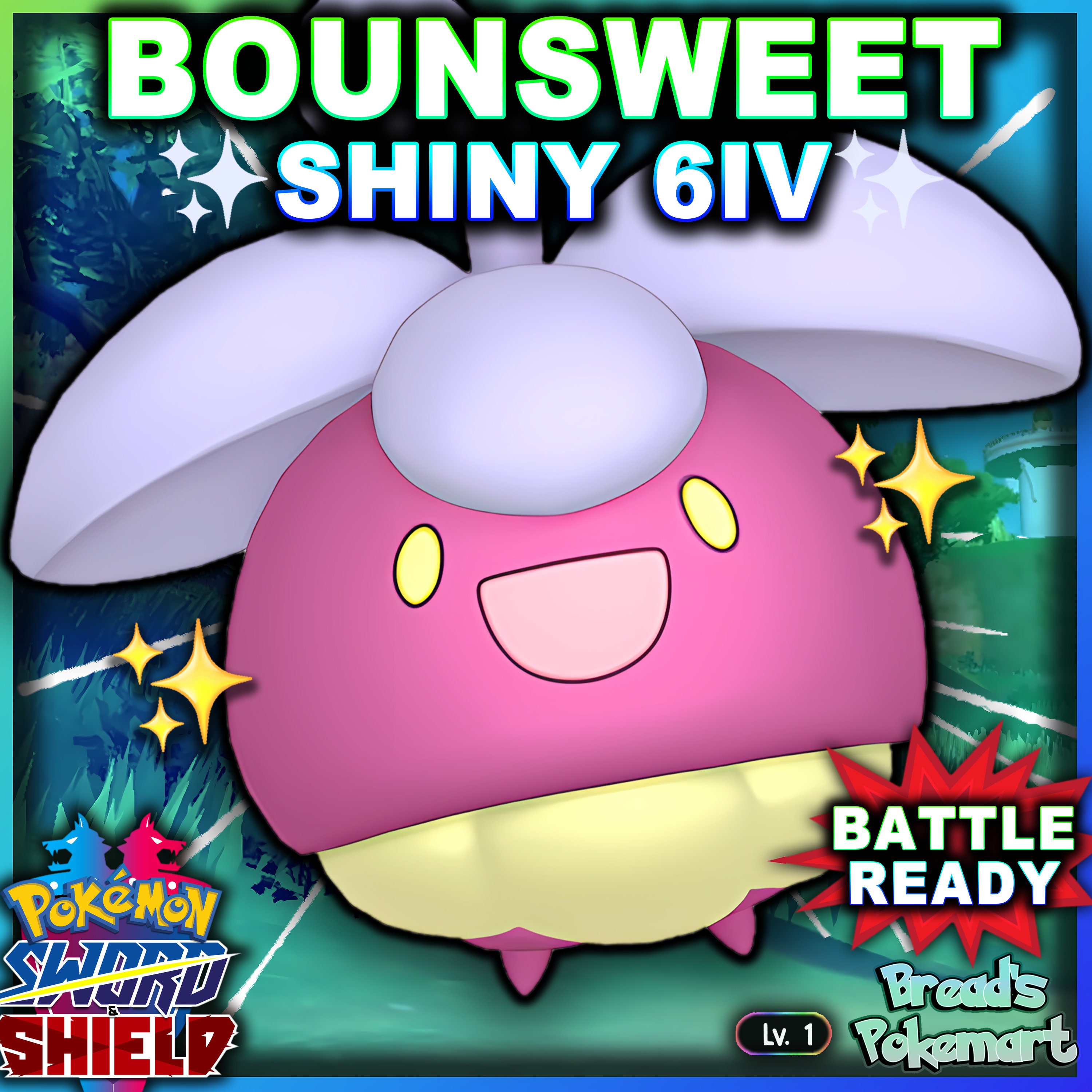 Pokemon Let's Go Shiny Alolan Muk 6IV-AV Trained