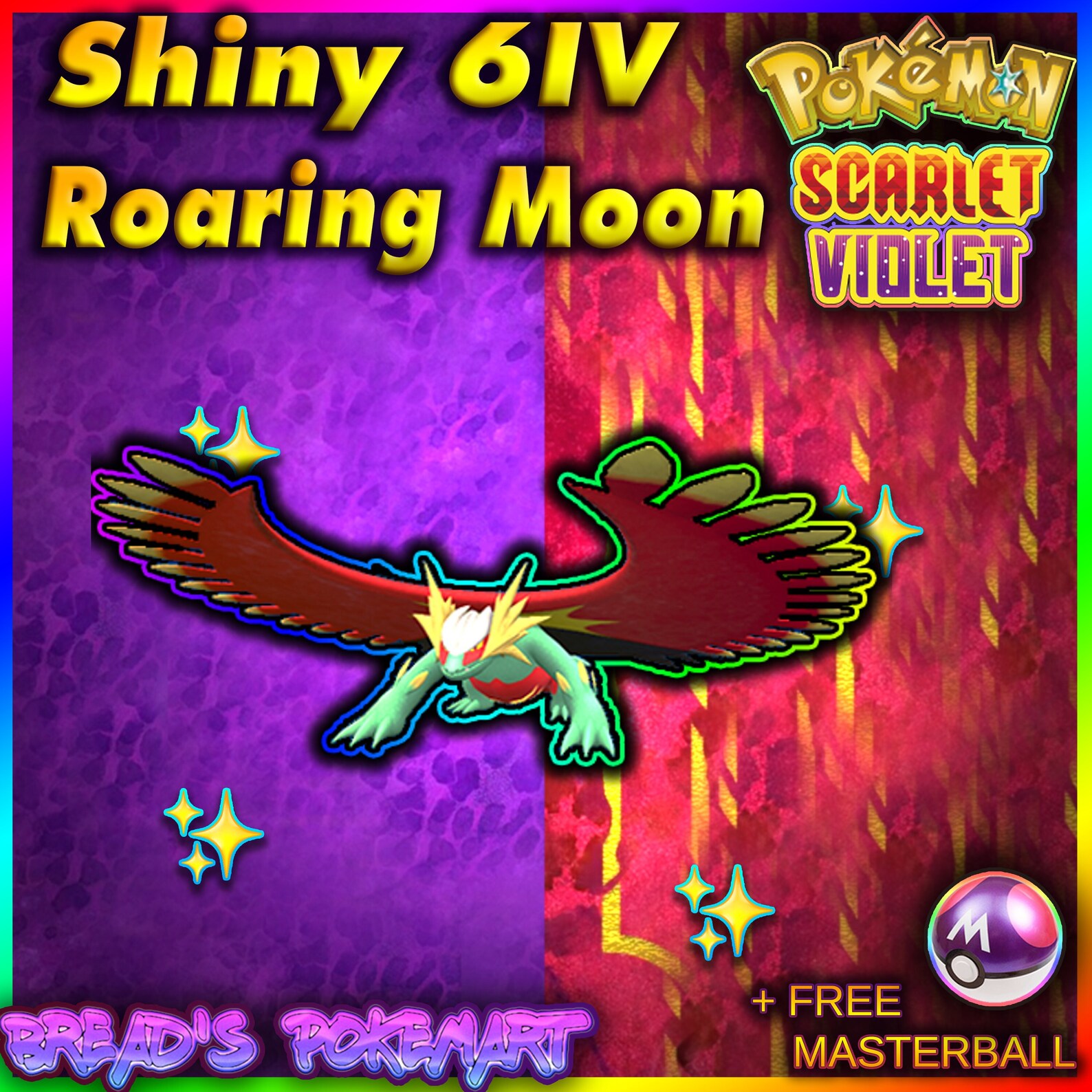 ROARING MOON SHINY 6IV Paradox Form // Pokemon Scarlet and Etsy