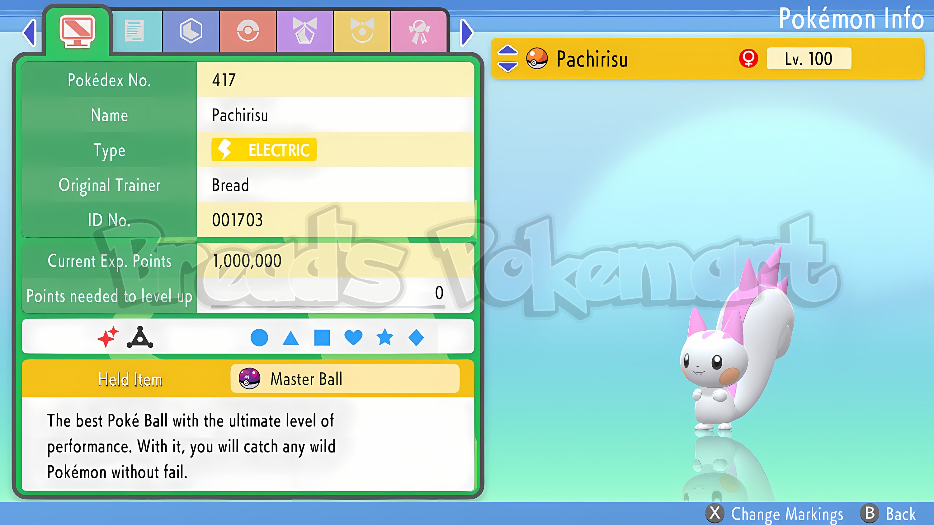 PACHIRISU Shiny 6IV / Pokemon Scarlet and Violet / Competitive 