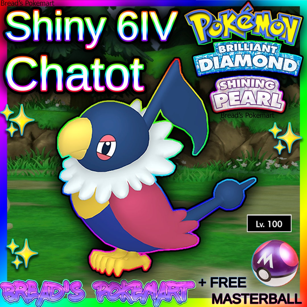 Shiny CHATOT 6IV // Pokemon Brilliant Diamond & Shining Pearl Etsy