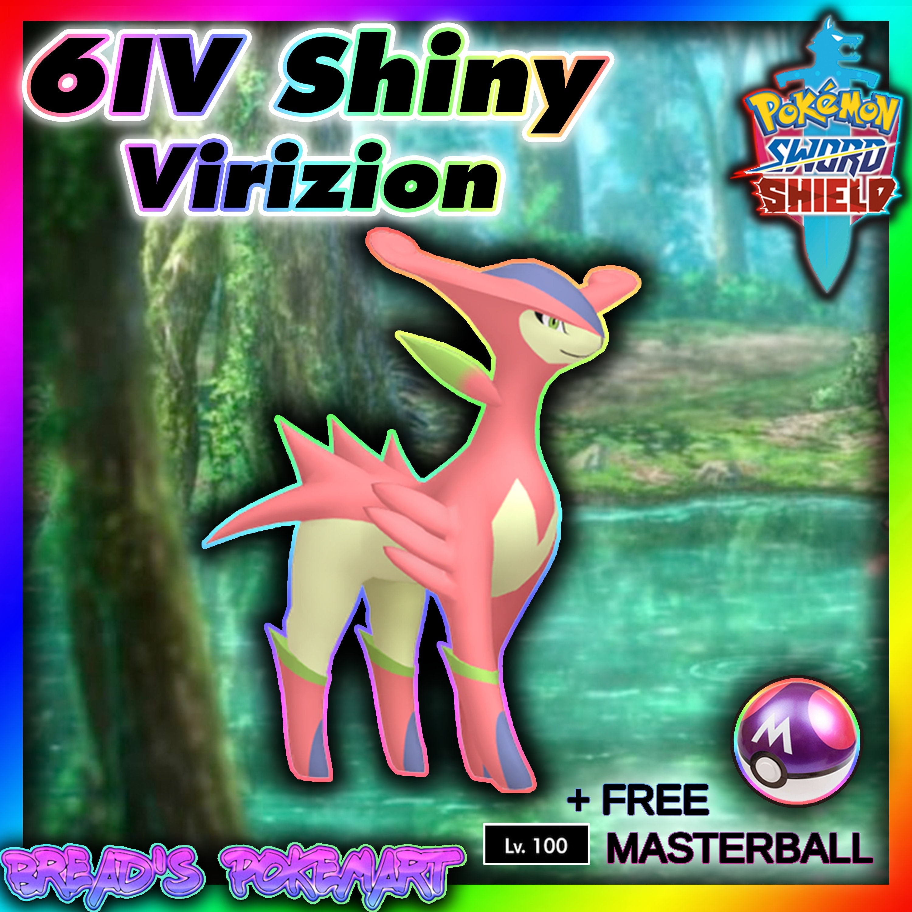 Pokemon Sword and Shield // VIRIZION Ultra SHINY 6IV Legendary - Etsy Norway