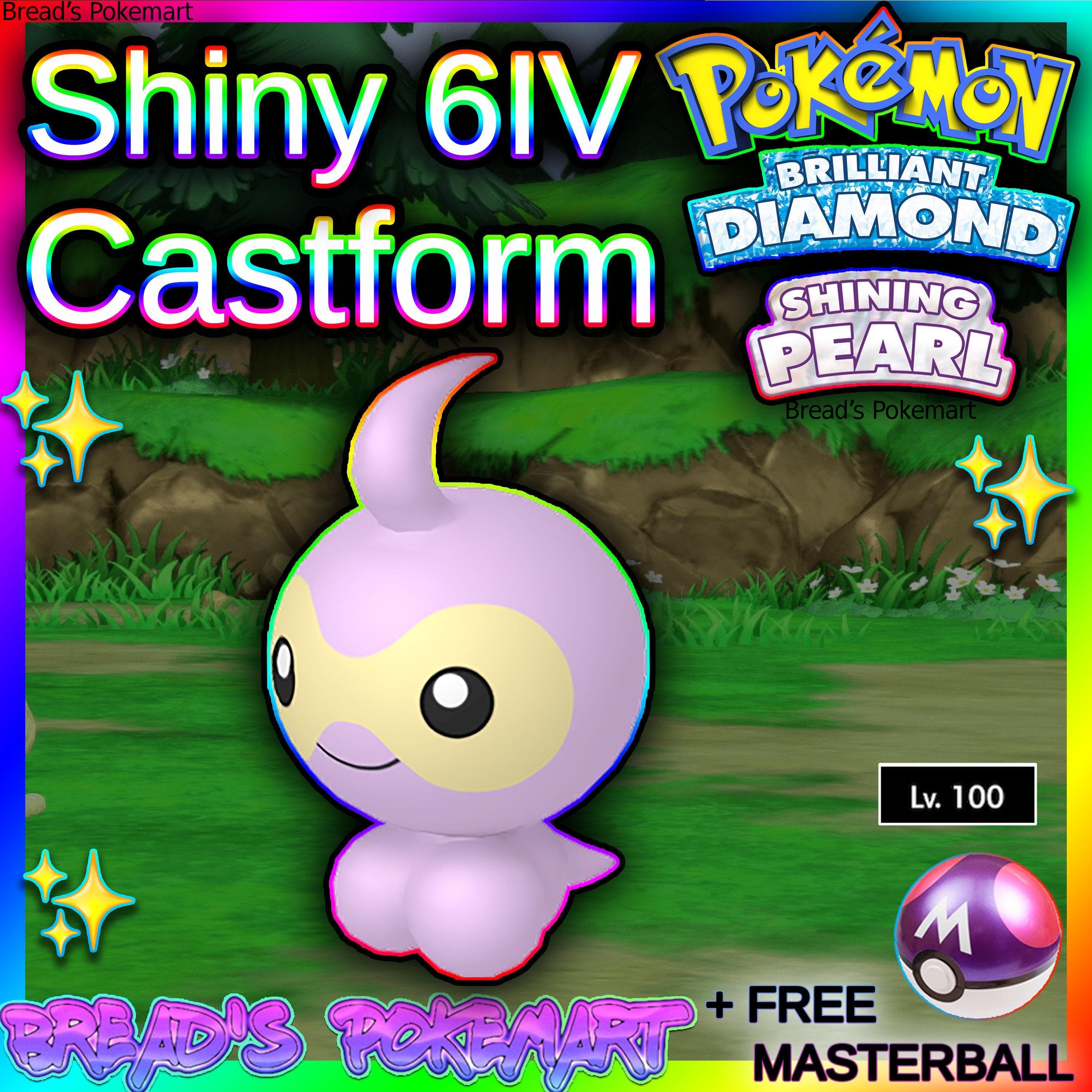 Pokemon Brilliant Diamond Shiny Pearl ALL SHINY SINNOH POKEDEX - BR 6IV BDSP