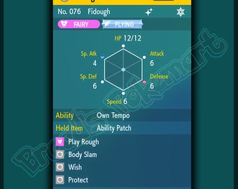 FIDOUGH Shiny 6IV / Pokemon Scarlet and Violet / lv1 Ready to -   Portugal