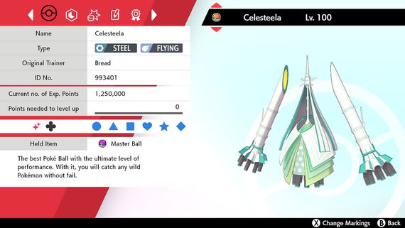 Pokemon Sword and Shield Shiny Nihilego 6IV-EV Trained