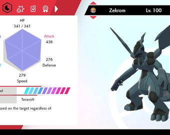 Pokemon Sword and Shield 6IV Shiny Zekrom