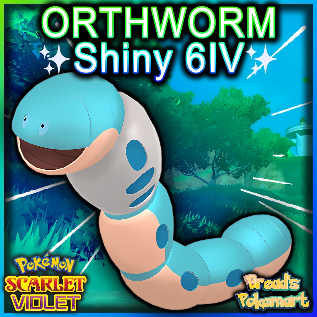 Orthworm shiny 6iv Varicose + Pokemon Scarlet & Purple Choose Item
