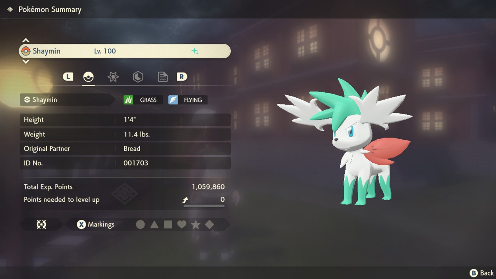 Shiny 6IV Shaymin in Land and Sky forms Legendary Pokemon for