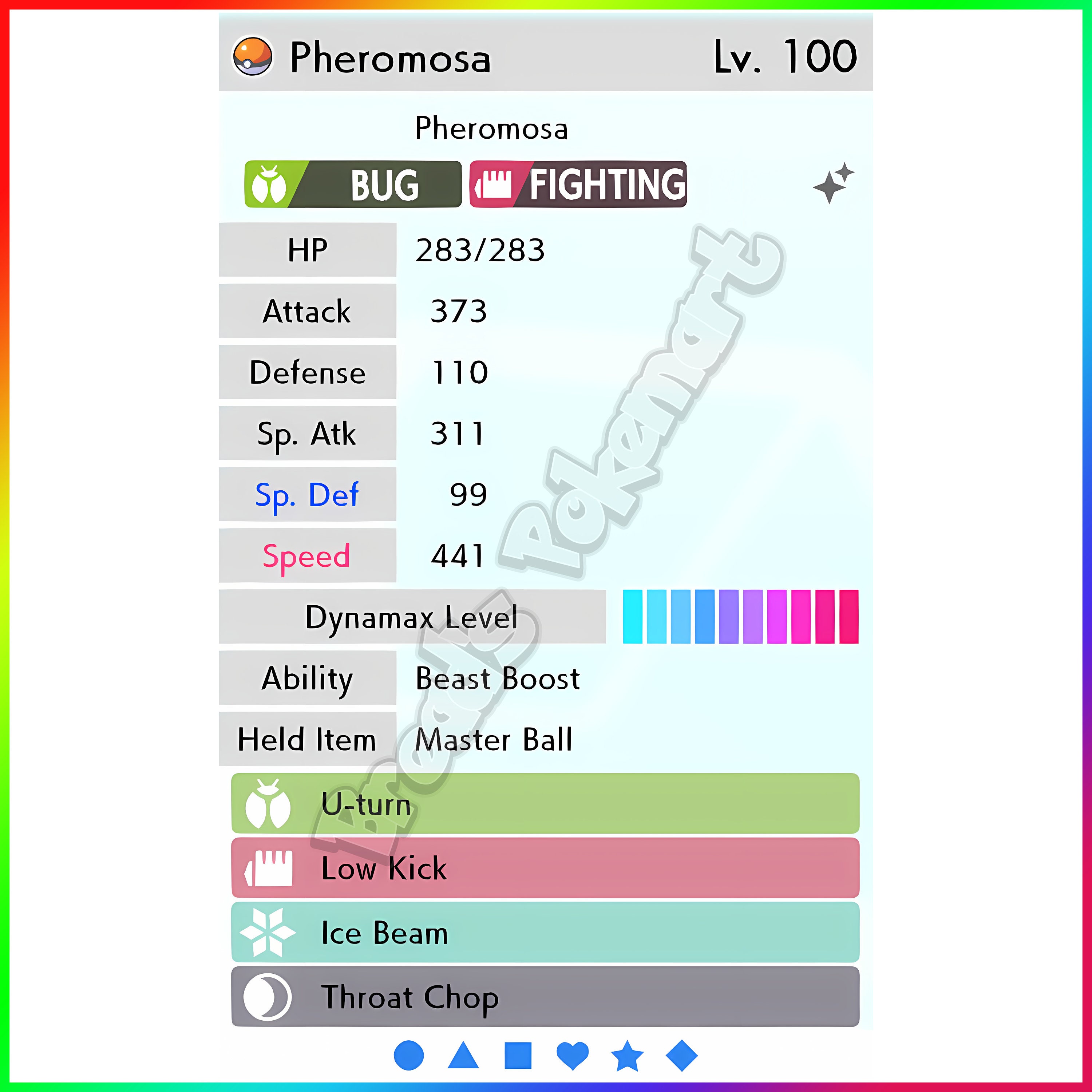 Ultra SHINY 6IV PHEROMOSA / Pokemon Sword and Shield / Alolan -  Finland