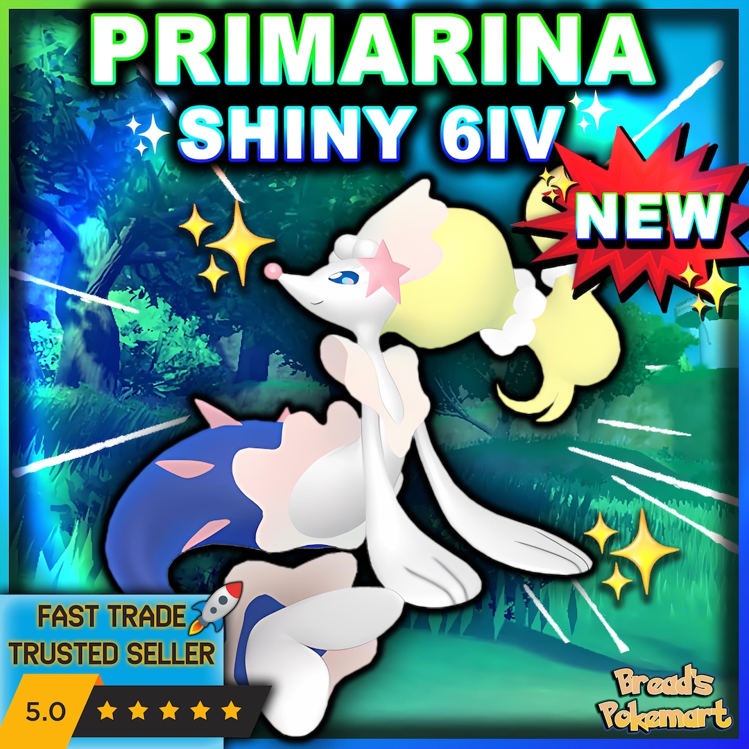 Primarina Shiny Or Non ✨ 6 IV Competitive Customizable Pokémon Scarlet – Shiny Living Dex - Foto 4