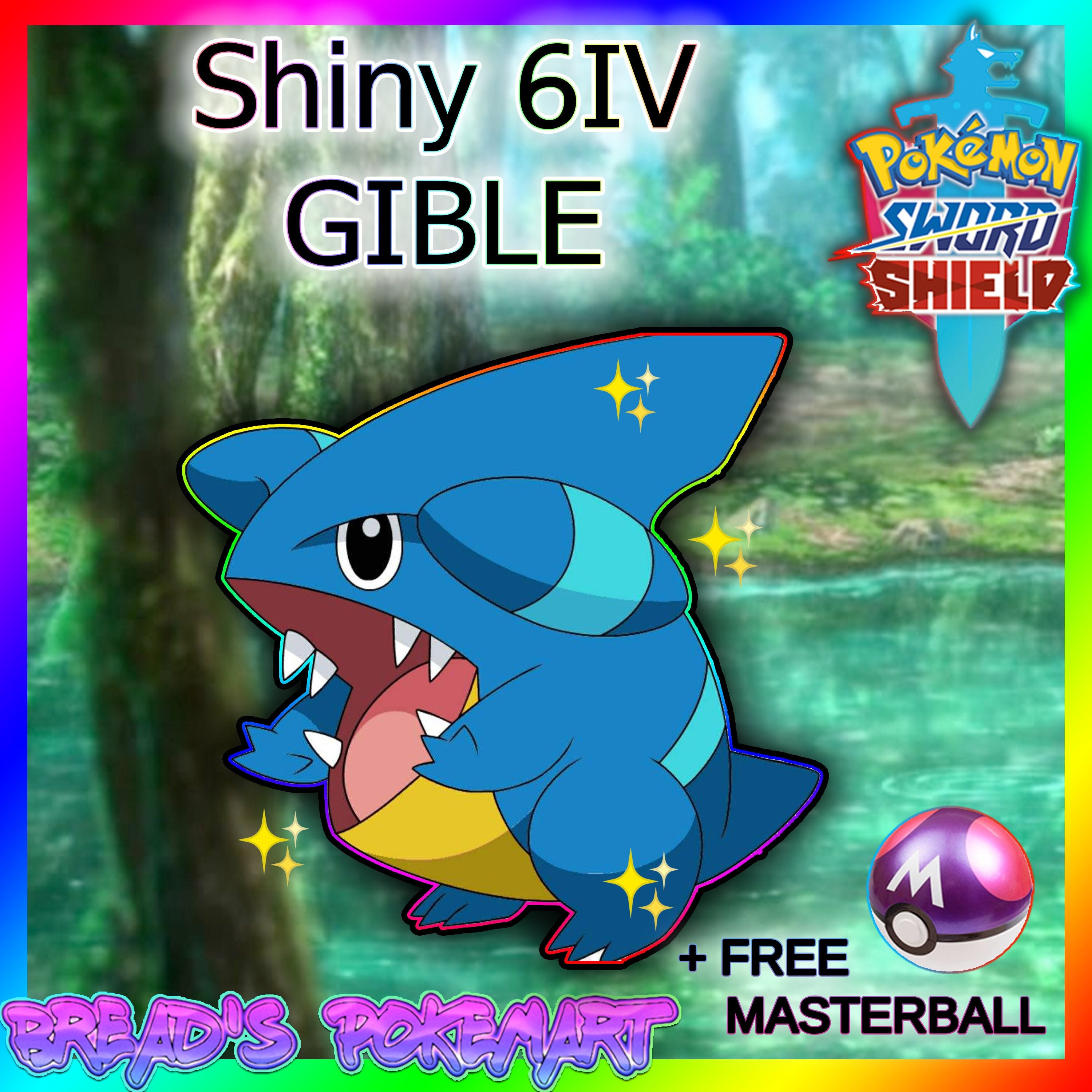 Pokemon Sword and Shield // Ultra SHINY 6IV GIBLE // Ready to Etsy