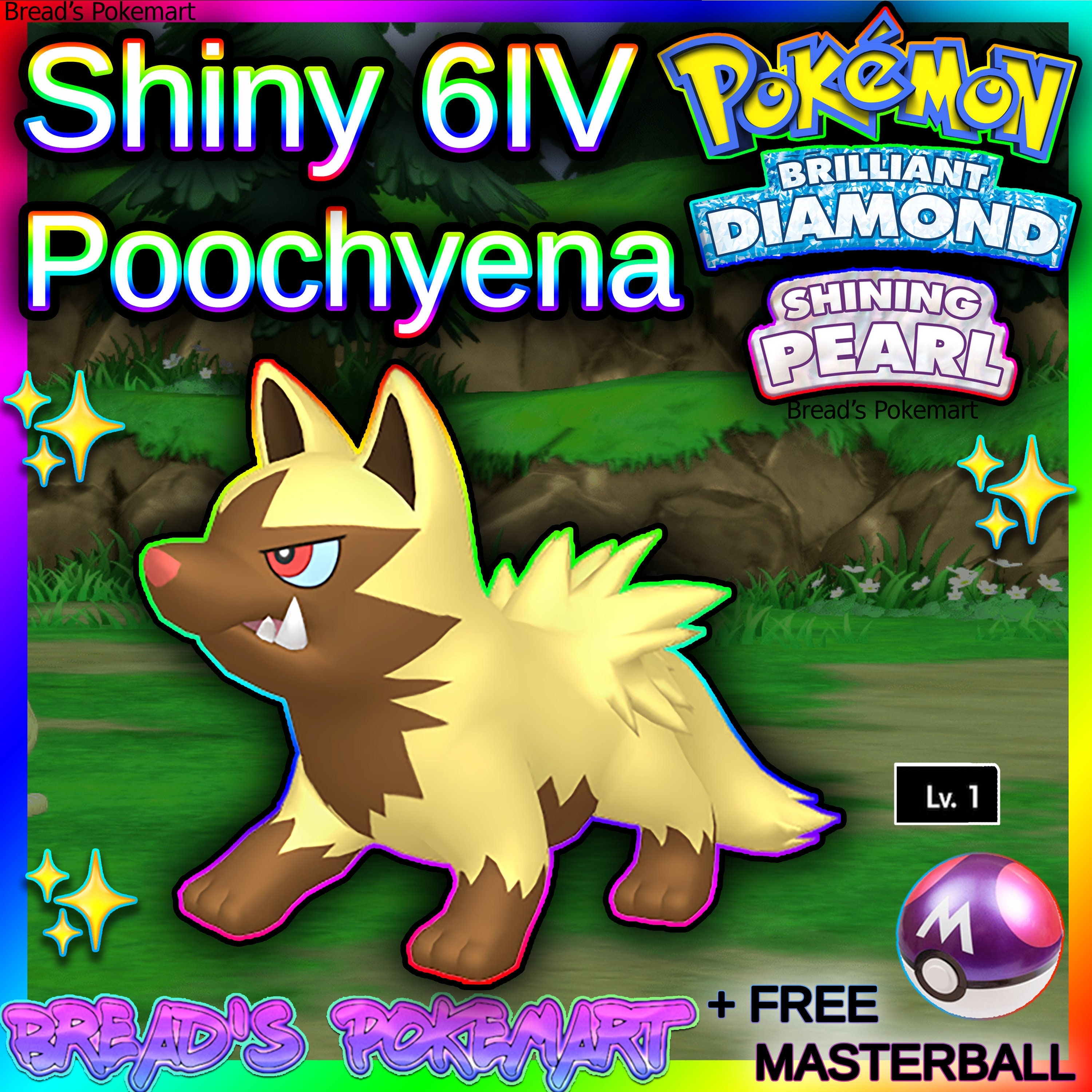 Shiny POOCHYENA 6IV / Pokemon Brilliant Diamond and Shining -  Portugal