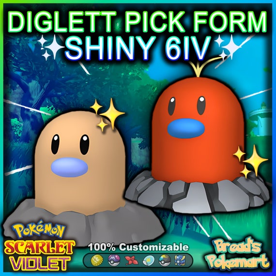 Shiny Diglett/Dugtrio (Alola Form) 6IV - Pokemon S/M US/UM Let's Go  Sword/Shield
