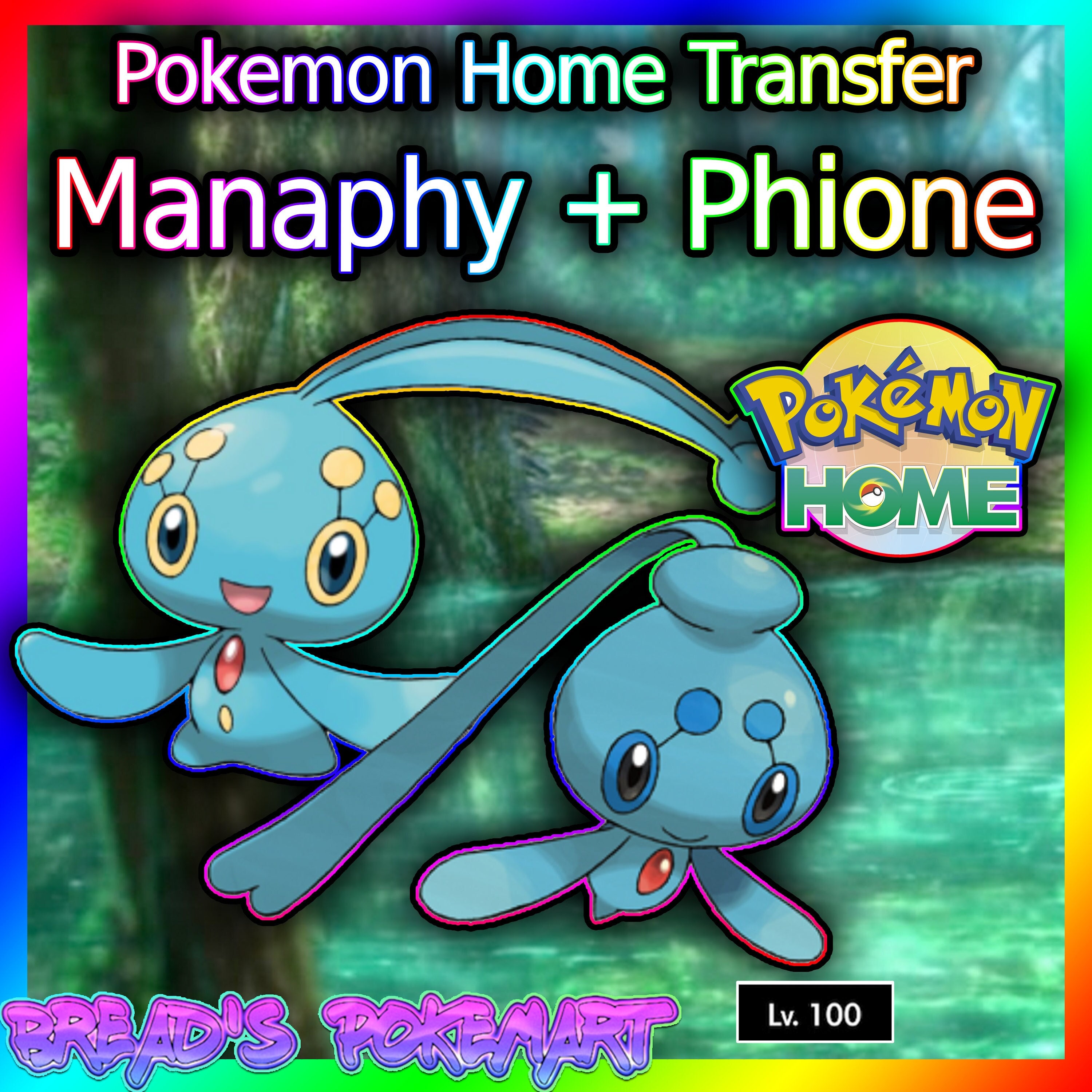 Pokemon Brilliant Diamond and Shining Pearl Manaphy and Shiny Phione Bundle  6IV