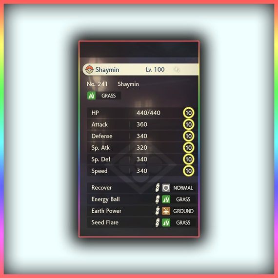 Shiny 6IV Shaymin in Land and Sky forms Legendary Pokemon for