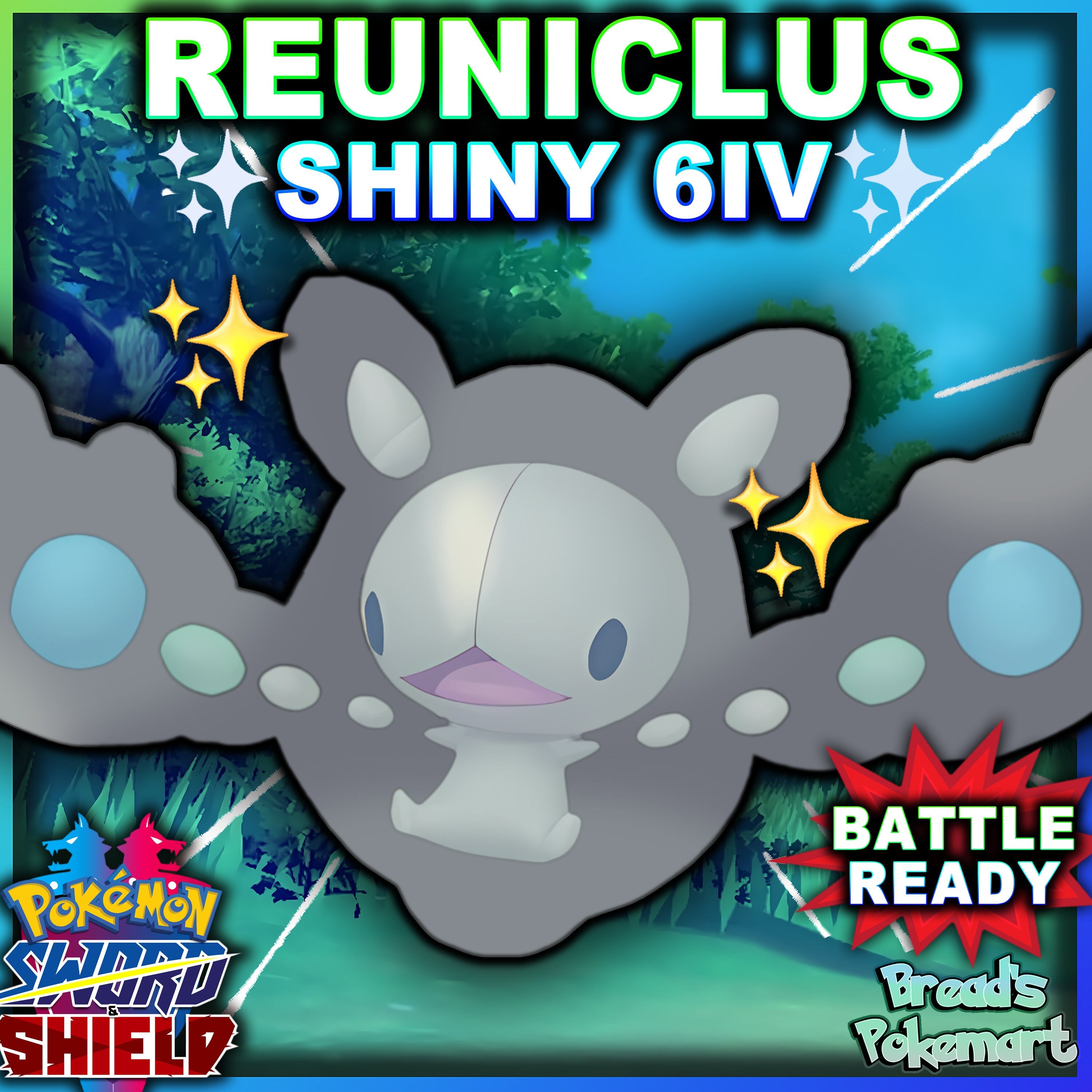 Ultra Shiny 6IV REUNICLUS // Pokemon Sword and Shield // lv100 - Portugal,  pokemons eletricos de unova 