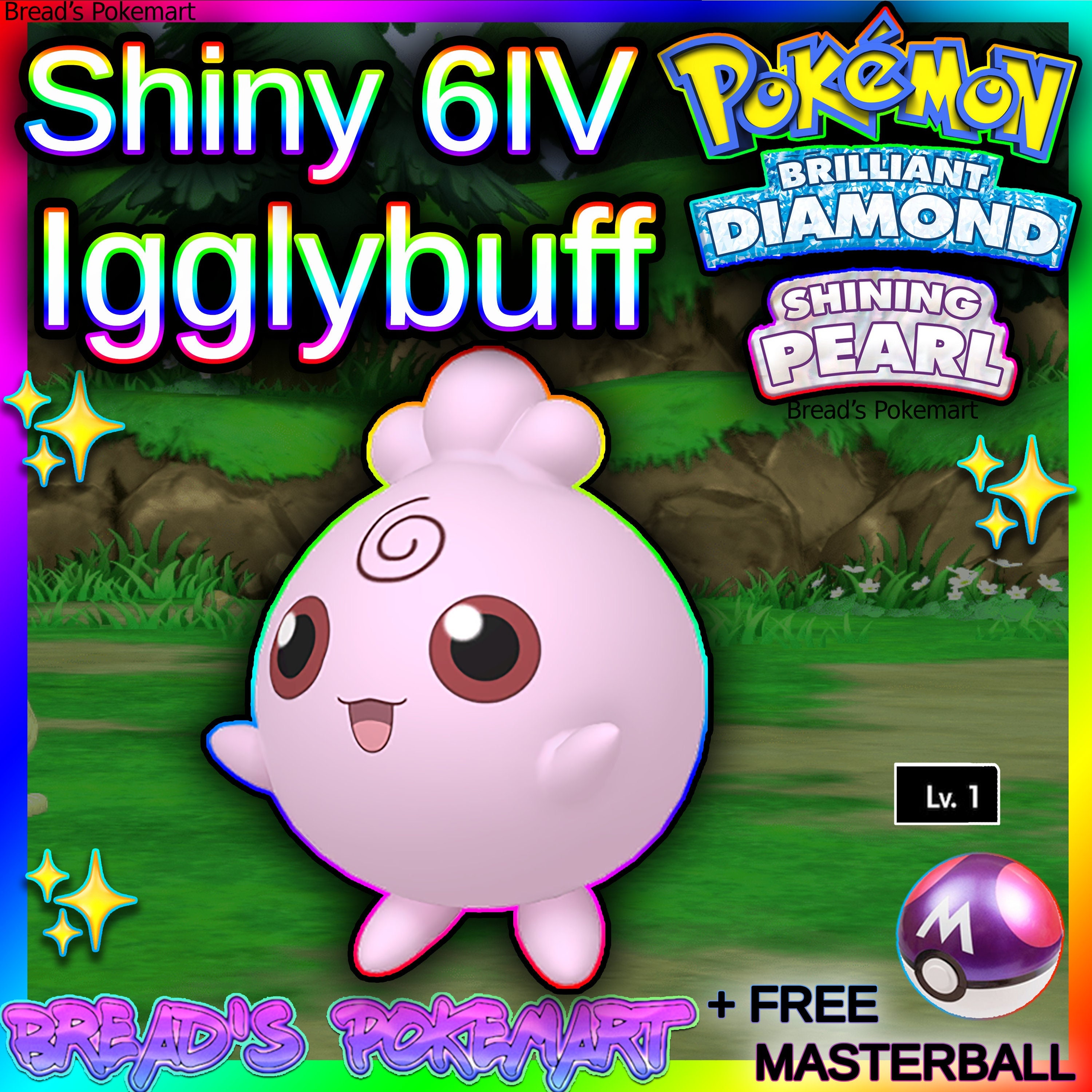 Shiny GENGAR 6IV Pokemon Sword and Shield Brilliant Diamond 