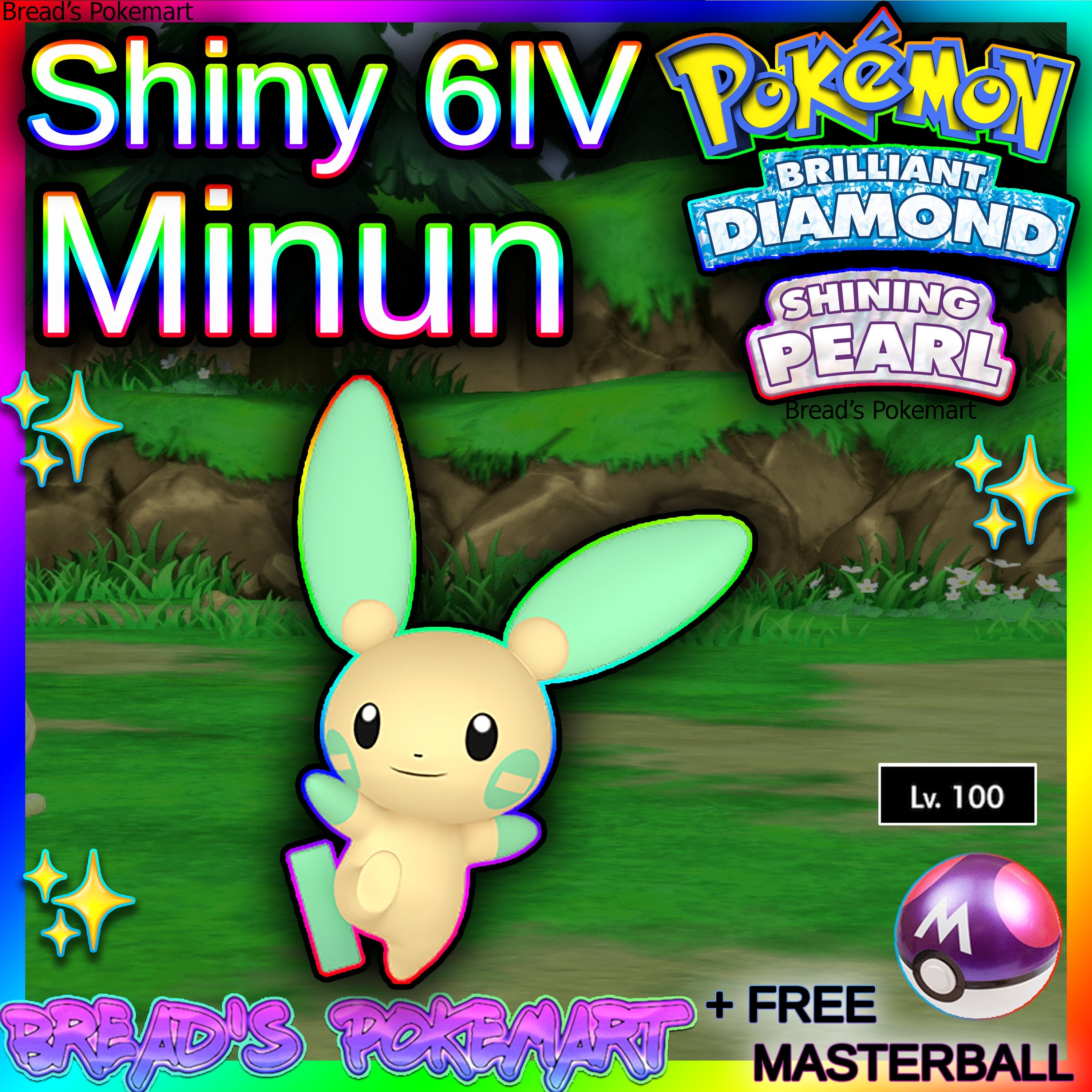 6IV Shiny Shaymin Sky Forme Pokemon Brilliant Diamond and Shining