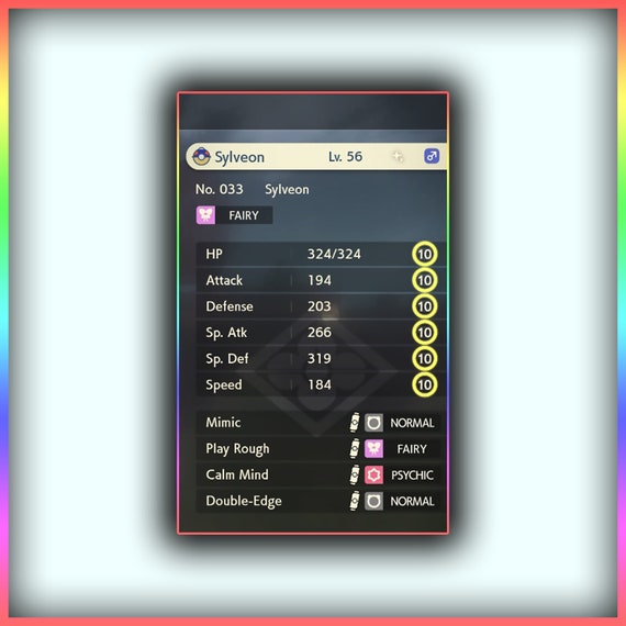 Pokemon 10696 Shiny Mega Sylveon Crystal Pokedex: Evolution, Moves,  Location, Stats