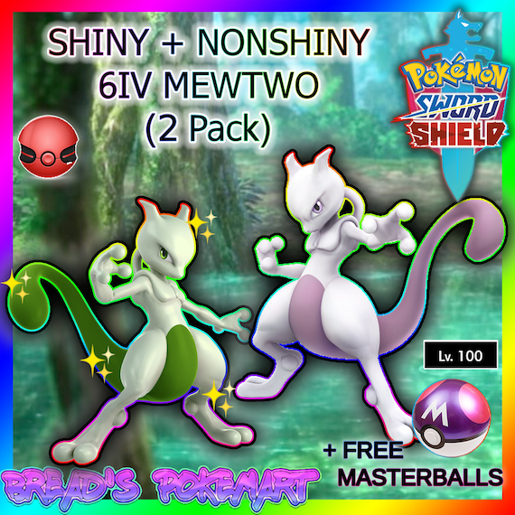 MEWTWO Ultra Shiny Non-shiny 6IV PACK // Pokemon (Instant Download) 