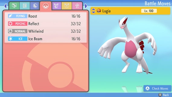 Pokemon Sword and Shield Shiny Lugia 6IV-EV Trained