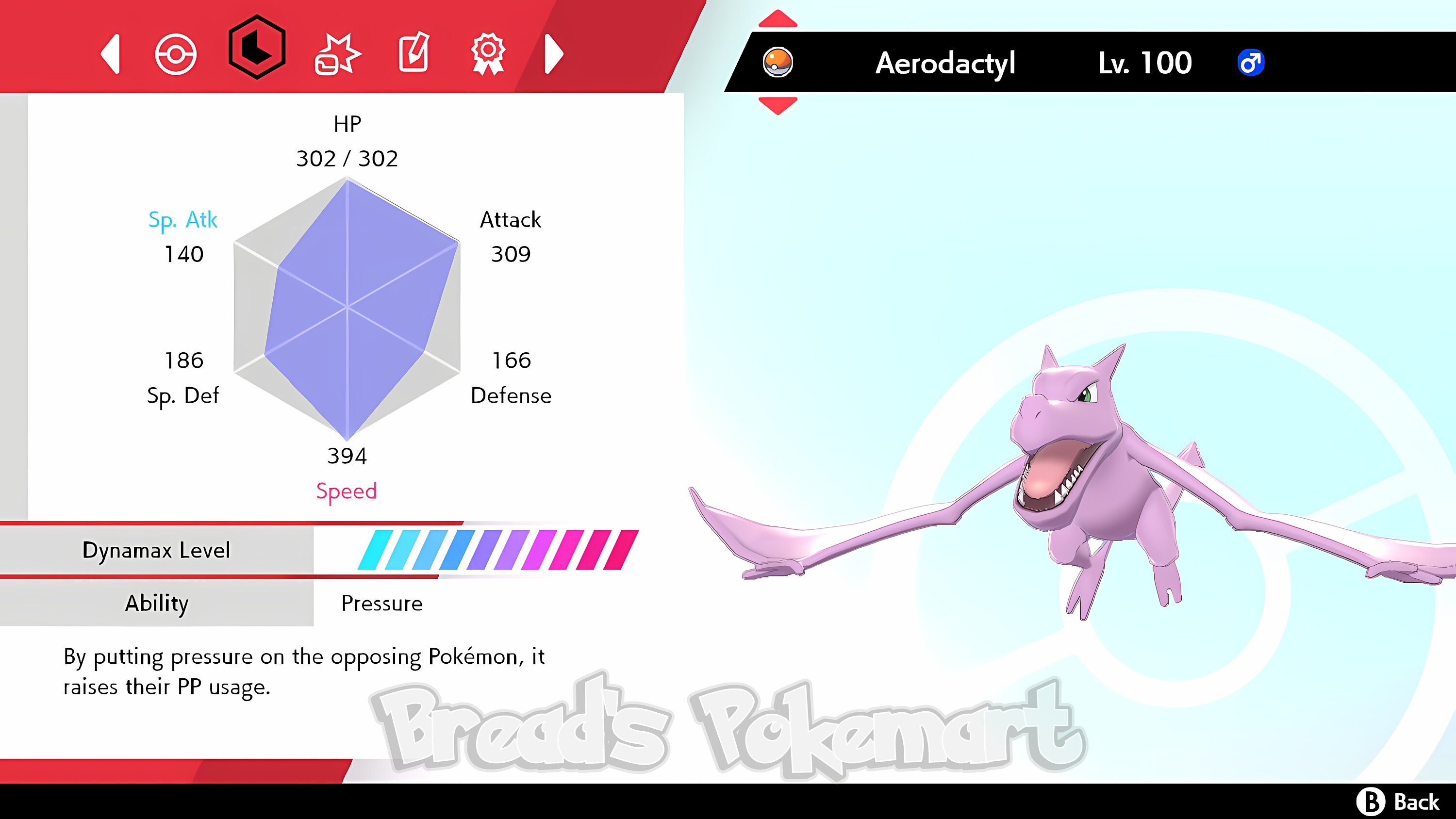 Ultra Shiny 6IV AERODACTYL // Pokemon Sword and Shield // -  Israel