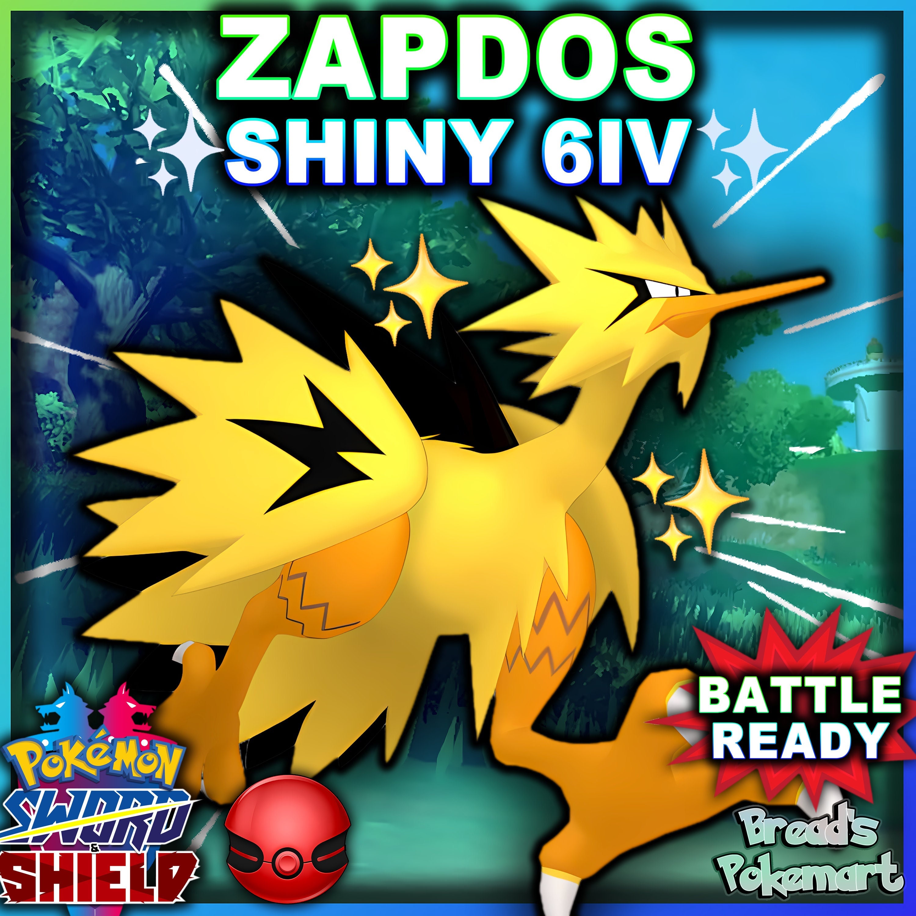 Shiny Articuno/zapdos/moltres Pack Bundle 6IV Pokemon X/Y 