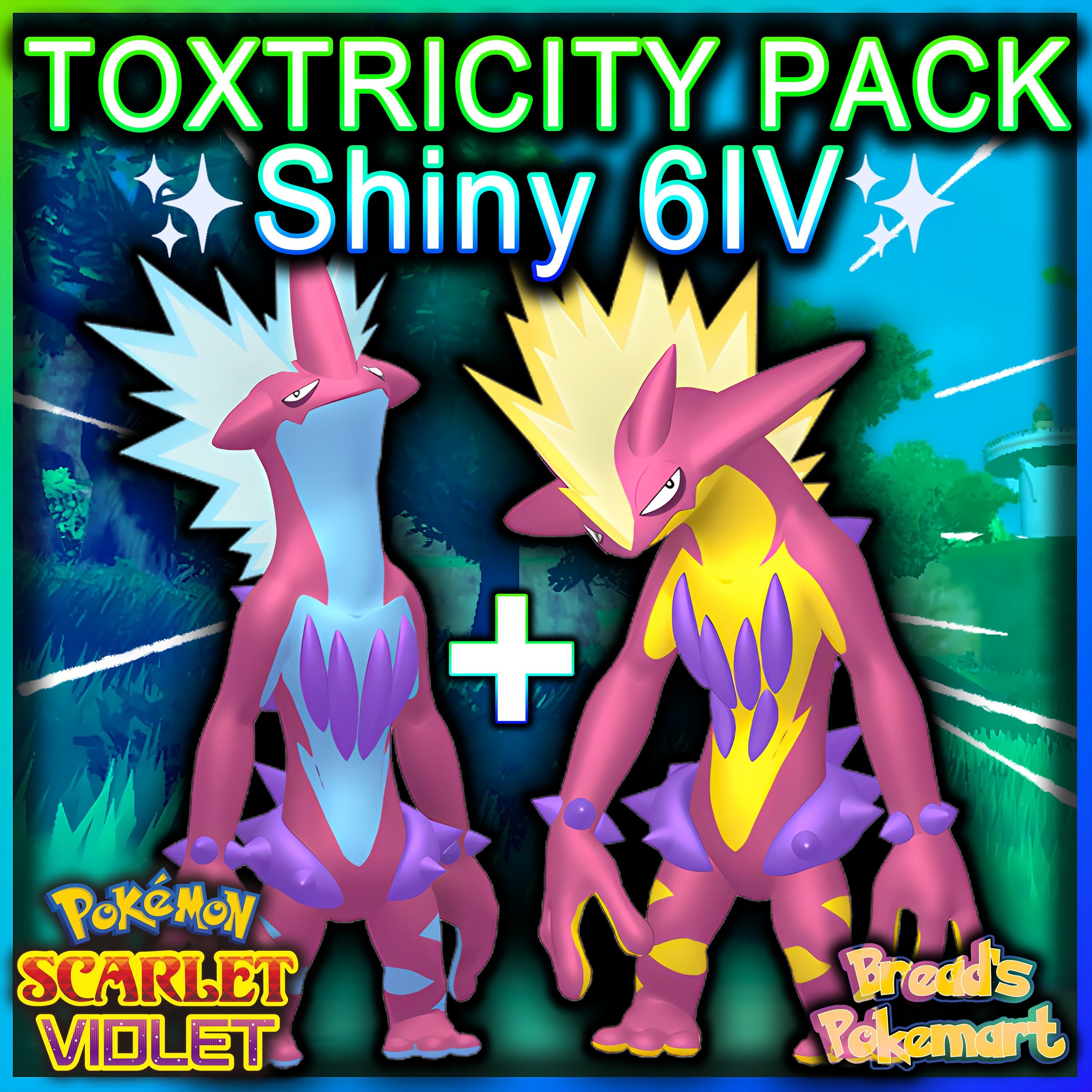Pokemon Scarlet and Violet Shiny Toxel 6IV-EV Trained