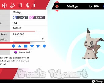 Ultra Shiny 6IV MIMIKYU // Pokemon Sword and Shield // Lv100