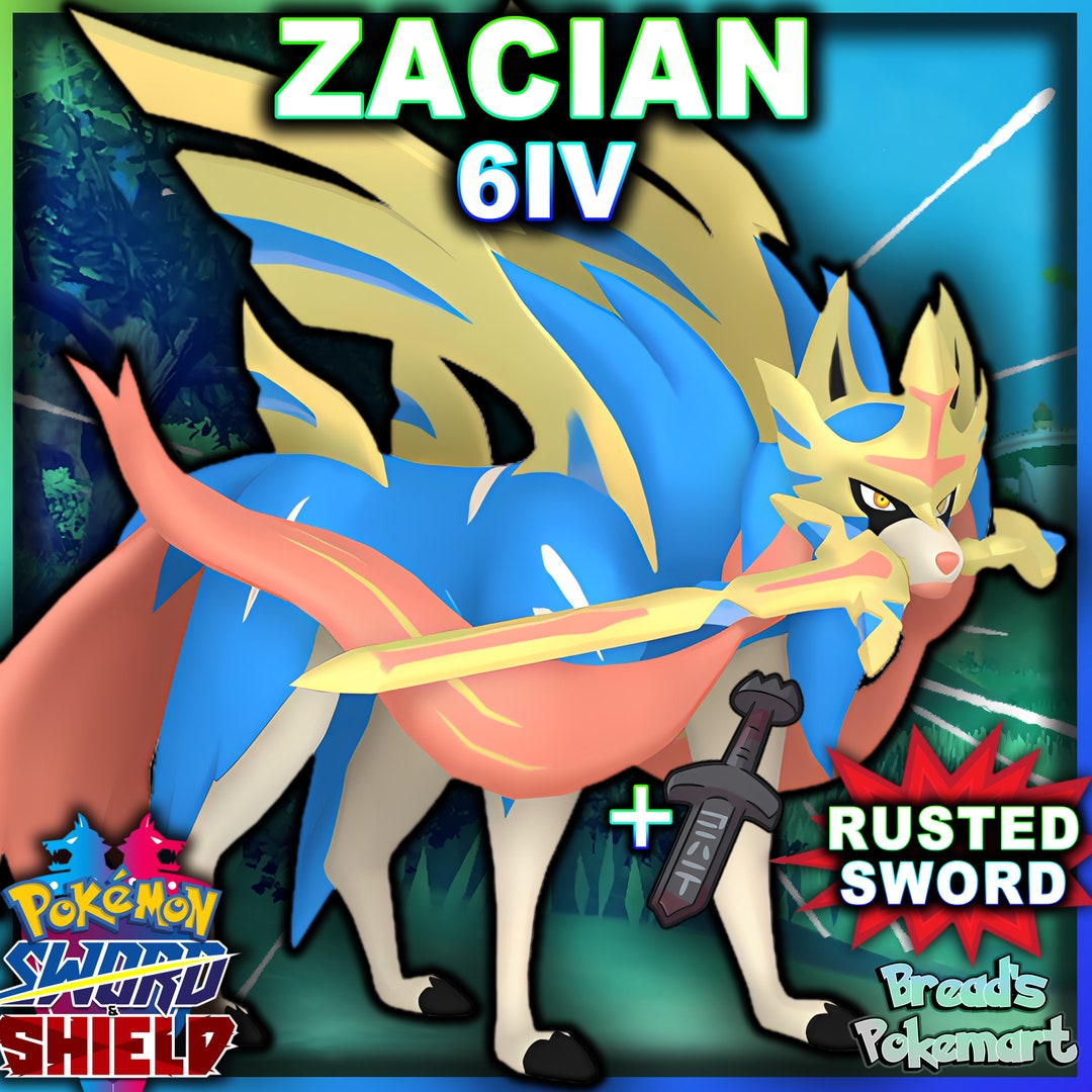 Pokemon Sword and Shield Ultra Shiny Zacian 6IV-EV Trained